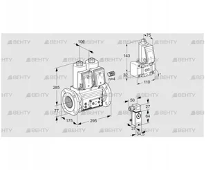 VCS665F05NNWR3E/4-2P/3-Z- (88207414) Сдвоенный газовый клапан Kromschroder