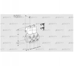 VCS1E25R/25R05NNWSL7/PPPP/PPPP (88102679) Сдвоенный газовый клапан Kromschroder