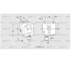 DG 150S-3 (84447440) Датчик-реле давления газа Kromschroder