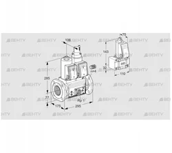 VCS665F05NLWR3E/PPEP/PPB- (88203549) Сдвоенный газовый клапан Kromschroder