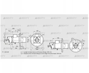 BIO 100KB-250/235-(41E)E (84199041) Газовая горелка Kromschroder