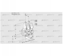 VCV2E40R/40R05NVKWSR3/PPPP/PPPP (88100471) Клапан с регулятором соотношения Kromschroder