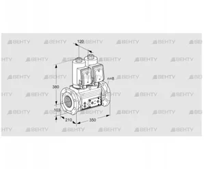 VCS8T100A05NNQSRE/PPPP/PPPP (88207205) Сдвоенный газовый клапан Kromschroder