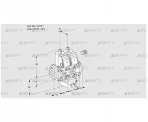 VCH1E15R/15R05NHEVWR/PPPP/PPPP (88106802) Клапан с регулятором расхода Kromschroder