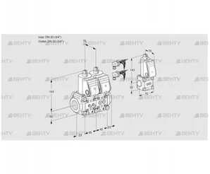 VCS1E20R/20R05NNWR6/MMPP/PPBS (88100771) Сдвоенный газовый клапан Kromschroder