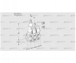 VCS3E50R/50R05LNWGR3/PPPP/PPPP (88105075) Сдвоенный газовый клапан Kromschroder