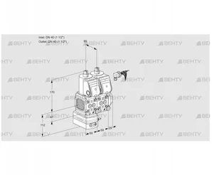 VCV2E40R/40R05FVKNWR/PPPP/PPPP (88105189) Клапан с регулятором соотношения Kromschroder