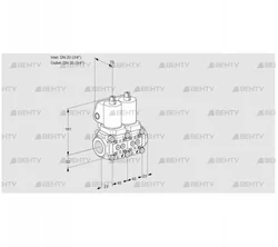 VCS1T20N/20N05NNQSL/PPPP/PPPP (88100658) Сдвоенный газовый клапан Kromschroder