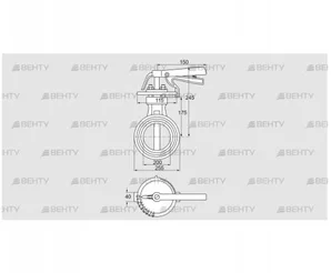 DKR 200Z03H450D (72701330) Дроссельная заслонка Kromschroder