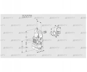 VAV1-/15R/NWBK (88012937) Газовый клапан с регулятором соотношения Kromschroder