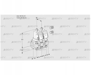 VCS3E50R/50R05NNKGR3/PPPP/PPPP (88107343) Сдвоенный газовый клапан Kromschroder