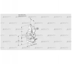 VAH120R/NWSRAE (88031366) Клапан с регулятором расхода Kromschroder