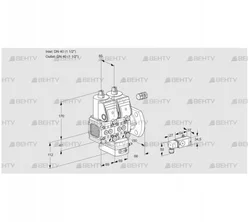 VCV2E40F/40F05FNVKWR/2-PP/PPPP (88101214) Клапан с регулятором соотношения Kromschroder