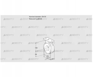 BVG50/40W05 (88300147) Дроссельная заслонка Kromschroder