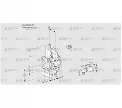 VAG2E50R/50R05GEVWR/-3/PP (88107761) Газовый клапан с регулятором соотношения Kromschroder