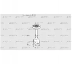BVHS65W01A (88300183) Дроссельная заслонка Kromschroder