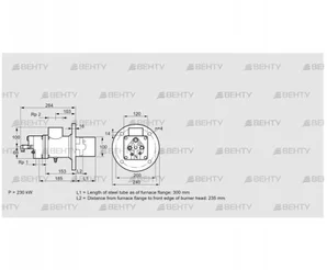 BIO 100HD-300/235-(115)F (84012234) Газовая горелка Kromschroder