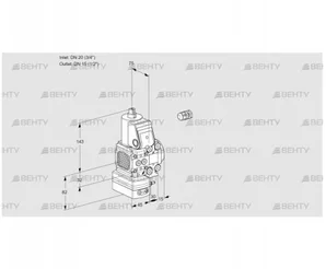 VAH1E20R/15R05FHEVWR/PP/PP (88102481) Клапан с регулятором расхода Kromschroder