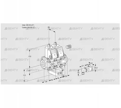 VCV2E50R/50R05NVKO32WR/3-PP/4-PP (88107508) Клапан с регулятором соотношения Kromschroder