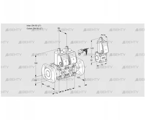 VCS3E50F/50F05NNWR3/PPPP/PPZS (88104969) Сдвоенный газовый клапан Kromschroder