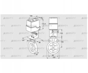 IDR80Z03D100AU/50-30W20E (88302448) Дроссельная заслонка Kromschroder