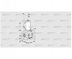 VAS7T80A05NQSLE/PP/PP (88204758) Газовый клапан Kromschroder