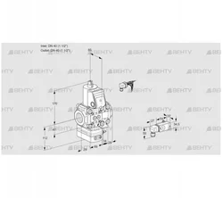 VAD2E40R/40R05D-50VWR/-3/3- (88100279) Газовый клапан с регулятором давления Kromschroder