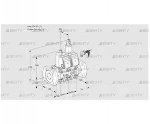 VCS3E50F/50F05NLWR/MMPP/MMPP (88103767) Сдвоенный газовый клапан Kromschroder