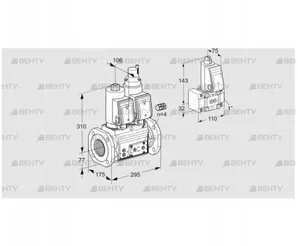 VCS665F05NLWGR3E/PPPP/PPZ- (88206705) Сдвоенный газовый клапан Kromschroder